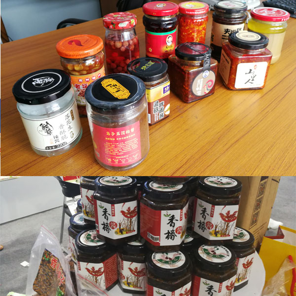 全自動辣椒醬灌裝機樣品圖