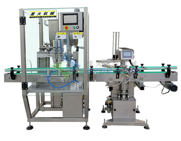 全自動(dòng)醬料灌裝機(jī)-多功能新型全自動(dòng)醬料灌裝機(jī)設(shè)備車間圖
